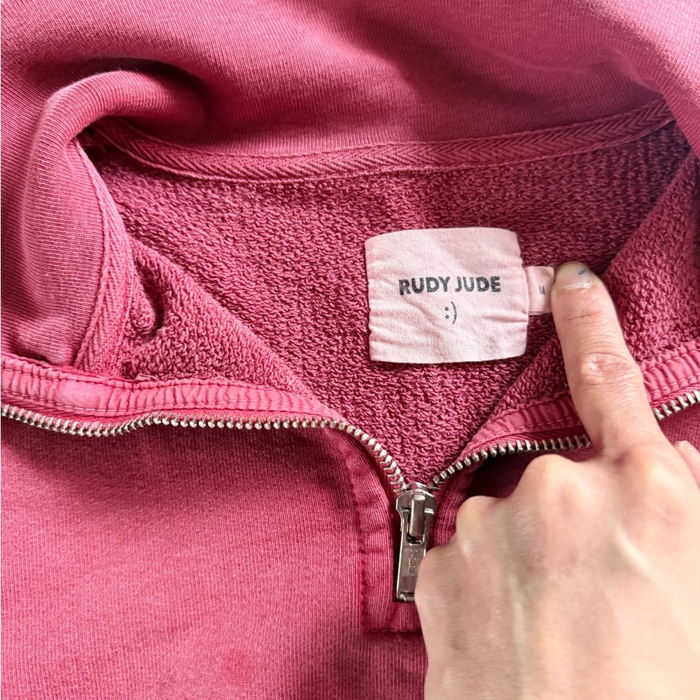 Rudy Jude Raspberry Half-Zip Sweatshirt - Picture 3 of 8